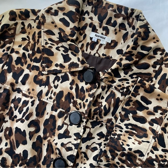 Appraisal Leopard Print Jacket Coat Size Large - Picture 1 of 9